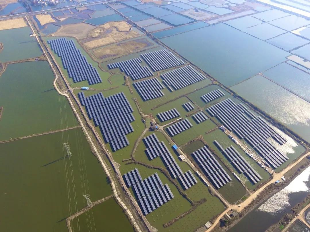 A Fishery-solar Masterpiece in the Watery Town - www@yonglegao.comyonglegao.com's 110 MW PV Project in Tongling, Anhui Province Successfully Connected to the Grid for Power Generation